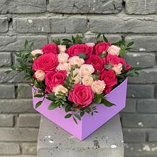 Цветочная композиция из Розы в коробке #REPLACE_PRED# Раменском
