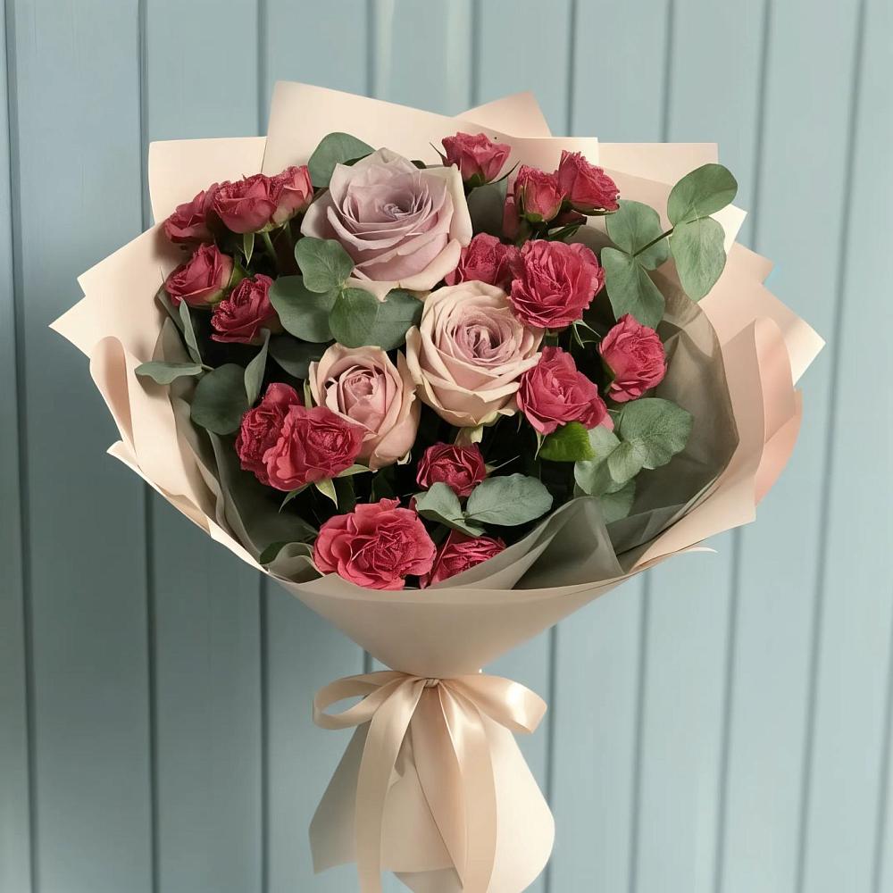 Букет цветов из: Гвоздики и Розы в Раменском