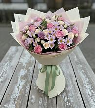 Букет цветов из:  Розы и Хризантемы #REPLACE_PRED# Раменском
