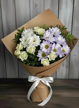 Букет цветов из:  Хризантемы и Розы #REPLACE_PRED# Раменском