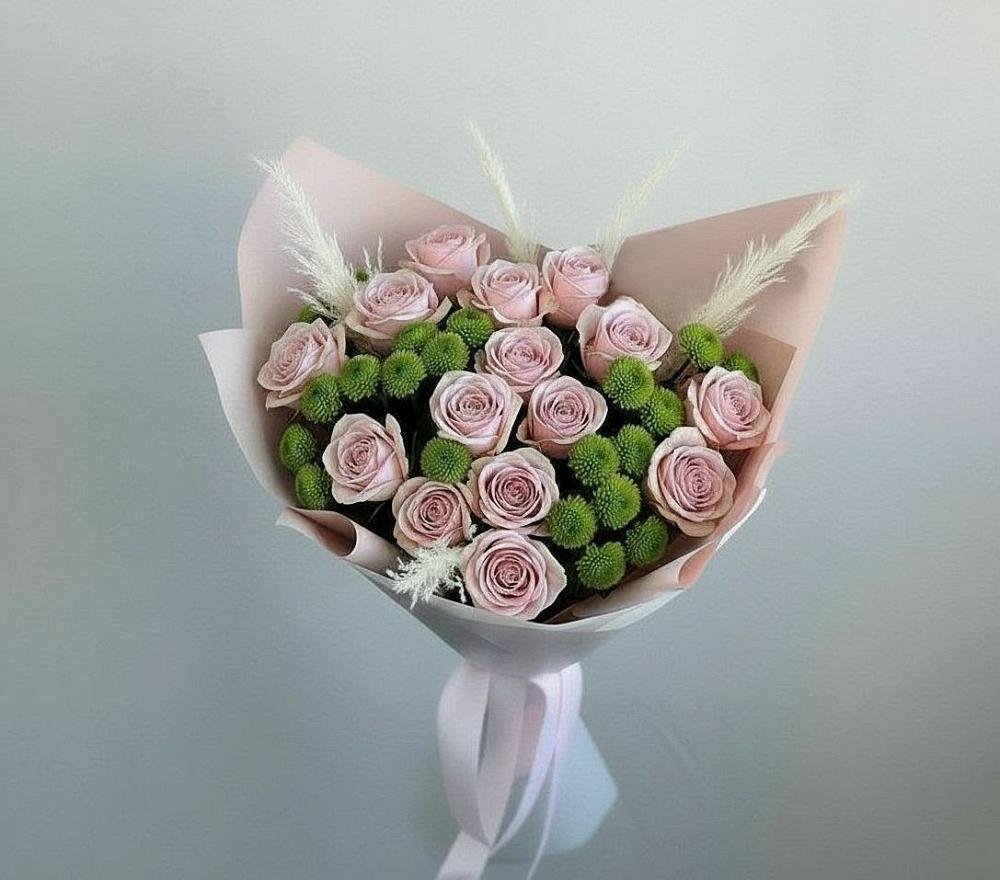 Букет цветов из: Розы и Хризантемы в Раменском