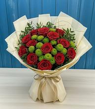 Букет цветов из:  Розы и Хризантемы в Раменском