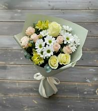 Букет цветов из:  Альстромерии, Розы и Хризантемы #REPLACE_PRED# Раменском