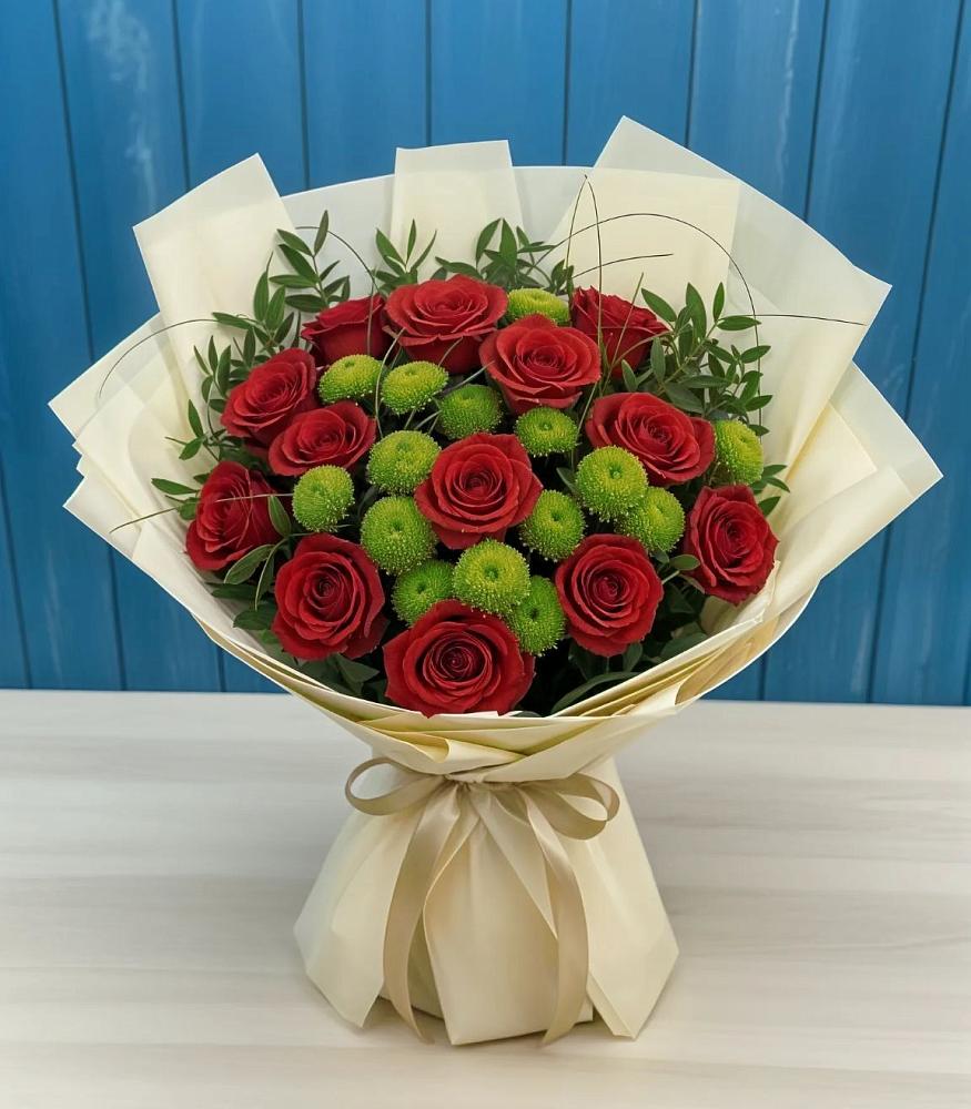 Букет цветов из: Розы и Хризантемы в Раменском