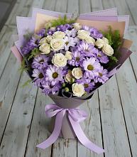 Букет цветов из:  Хризантемы и Розы в Раменском