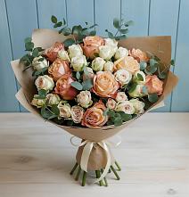 Букет цветов из:  Альстромерии и Розы #REPLACE_PRED# Раменском