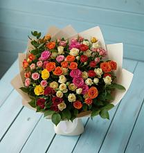 Букет Микс из разноцветных кустовых роз #REPLACE_PRED# Раменском